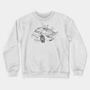 F1 GTR Art Splash Print Wireframe Crewneck Sweatshirt